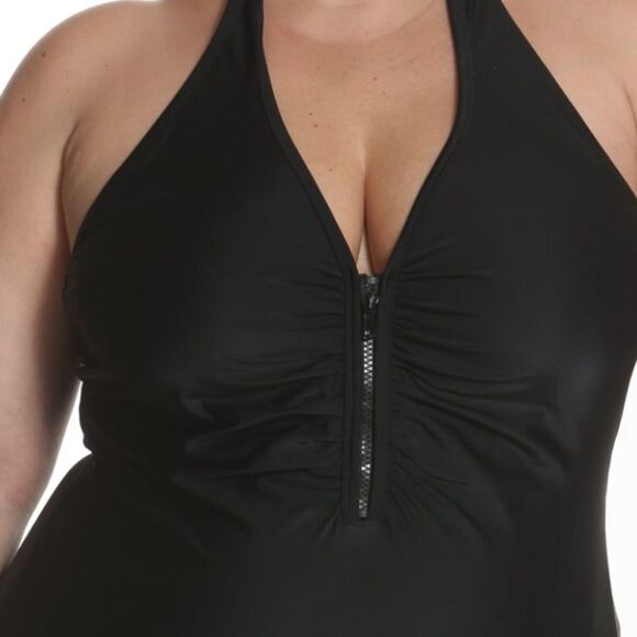 Sun and Sea Solid As A Rock Front Zipper One Piece - Picture 4 of 8